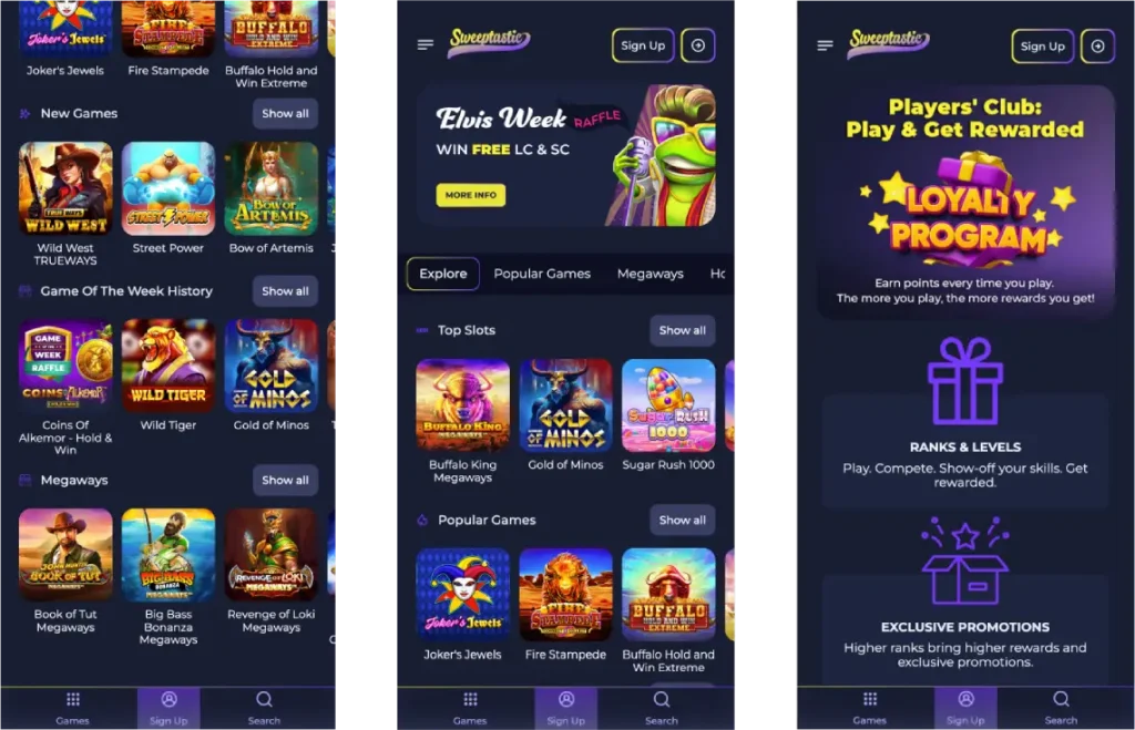 Sweeptastic mobile Sweeptastic App