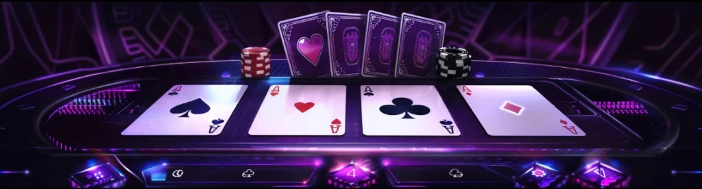 Screenshot of an online poker game