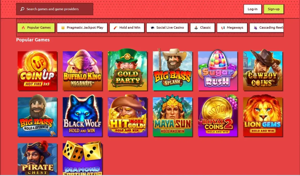 Hello Millions casino's top games