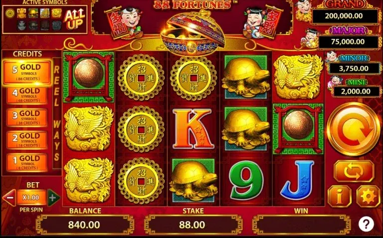 Fanatics 88-Fortunes Fanatics asian slots with high RTP January2025