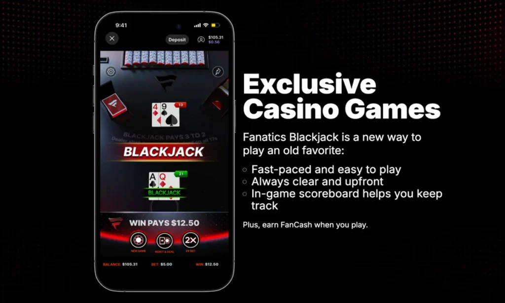 Fanatics Blackjack Fanatics casino blackjack app page January2025