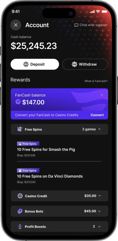 Fanatics Deposit Fanatics casino deposit page January 2025